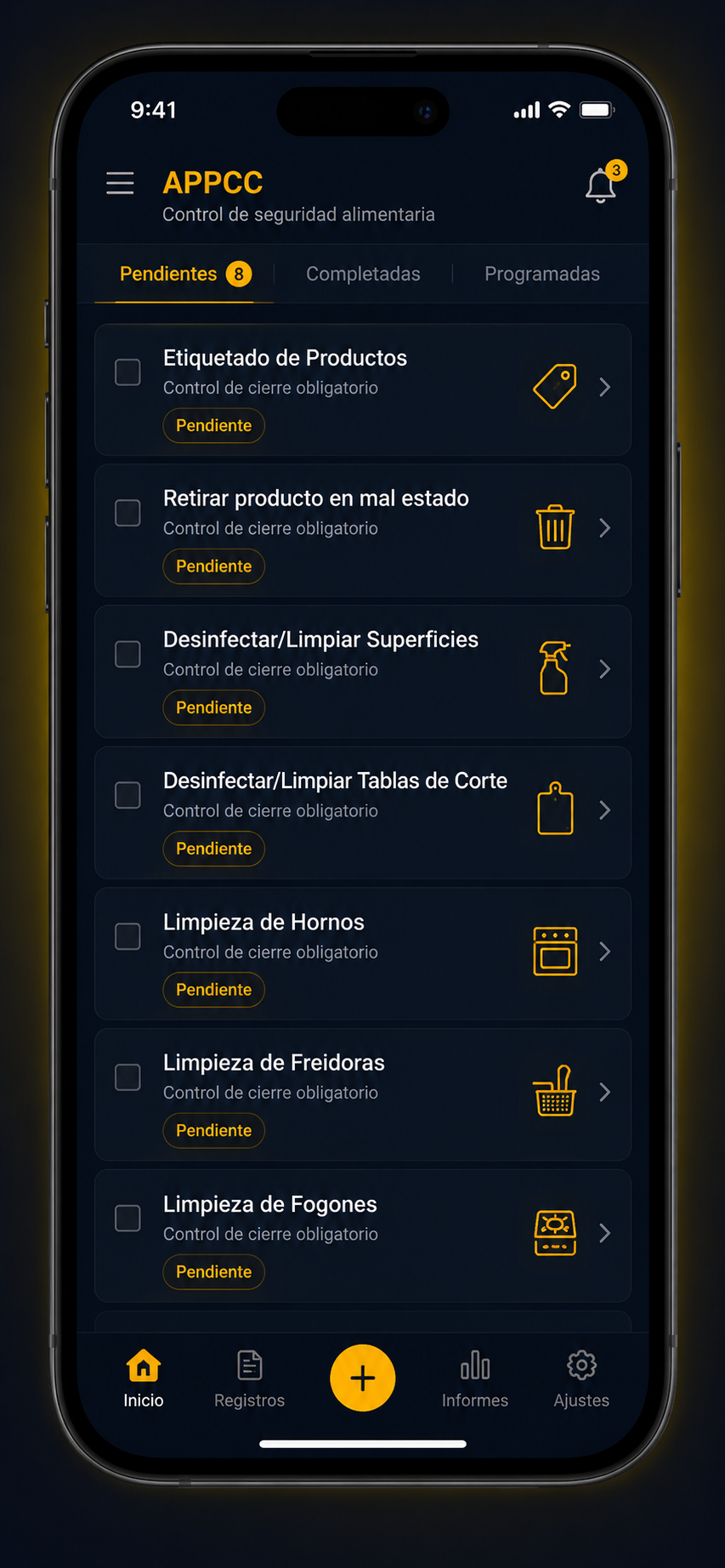 Mockup móvil APPCC PrimeRest